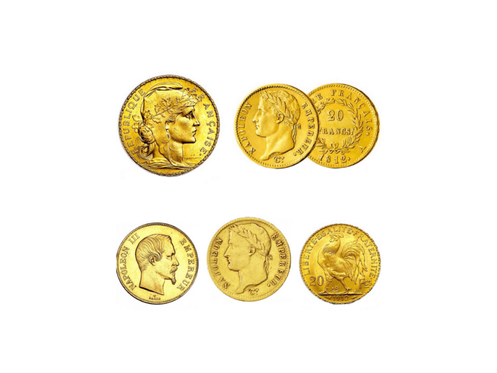 Collection de pièces en or