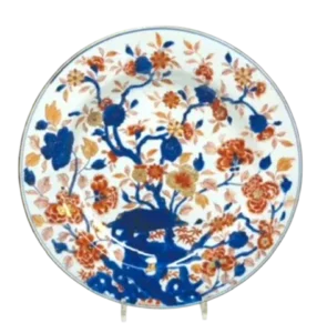 assiette porcelaine art chinois coloré