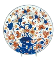 assiette porcelaine art chinois coloré